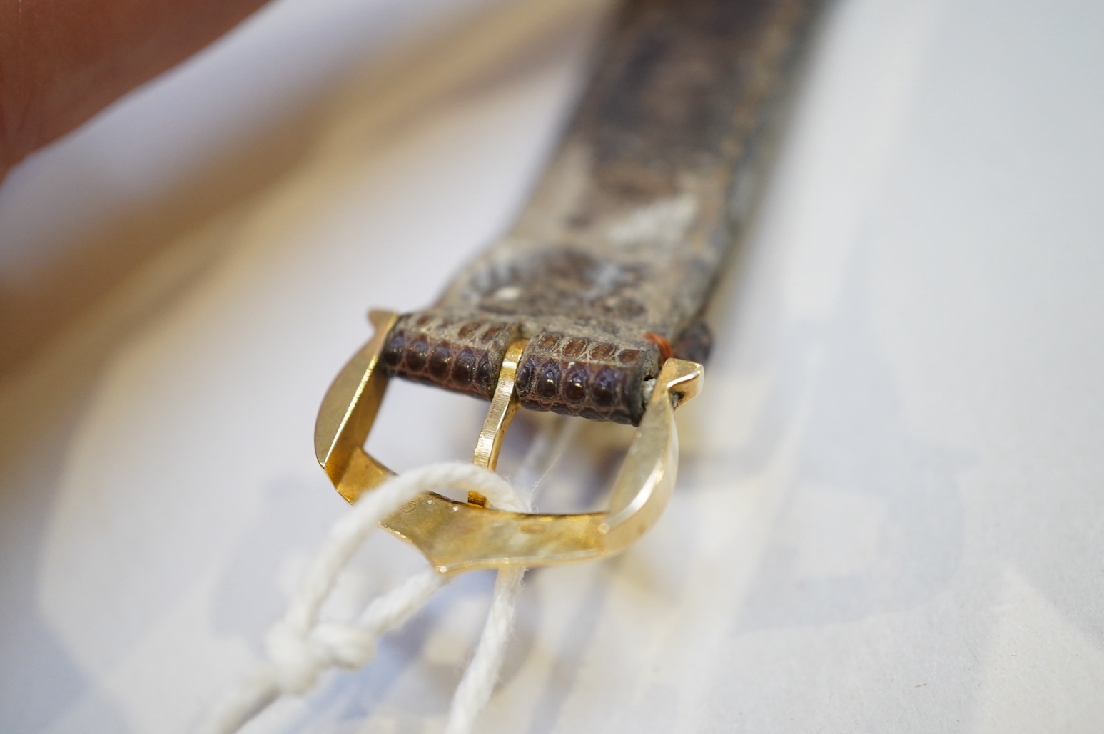 Richard Avedon (American, 1923-2004), a Cartier 18ct. gold tank manual wind wrist watch